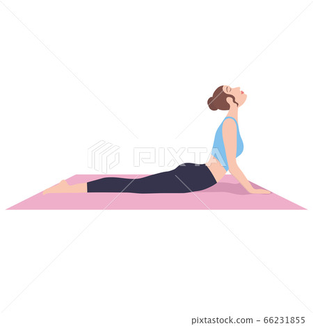 Young woman performing physical exercises. Bundle Young woman performing physical exercises. Bundle 66231855