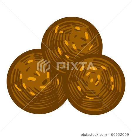 Propolis balls icon, hand drawn style Propolis balls icon, hand drawn style 66232009