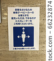 Display of guidance to avoid crowding in the elevator 66232874
