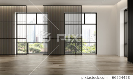 Interior of empty modern living room 3D rendering Interior of empty modern living room 3D rendering 66234438