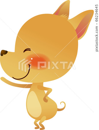 奇瓦瓦狗站立站立用他的手的例證向前延伸 66234645