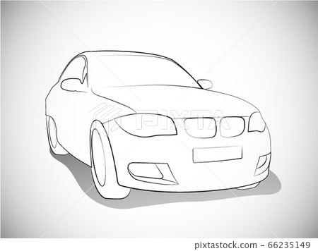 Vector Outlines of front Sports Cars - Stock Illustration [66235149 ...