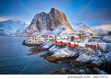Hamnoy fishing village on Lofoten Islands, Norway 66235412