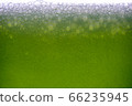 Background of close-up soda bubbles mixed with lemon juice or green juice on white background. 66235945