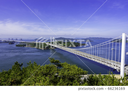 岡山縣倉敷市的瀨戶大橋和鹽鄉群島 66236169