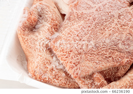 Up of frozen beef for preservation. Up of frozen beef for preservation. 66236190