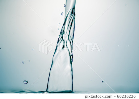 Background of pure water is pouring with bubbles. 66236226