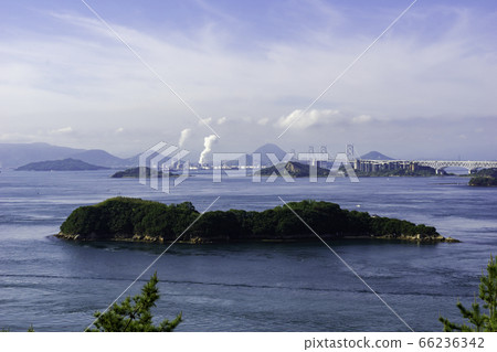 岡山縣瀨戶大橋和松島倉敷市 66236342