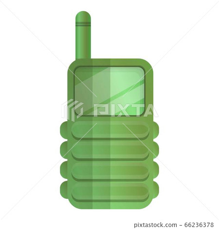Hunter walkie talkie icon, cartoon style 66236378
