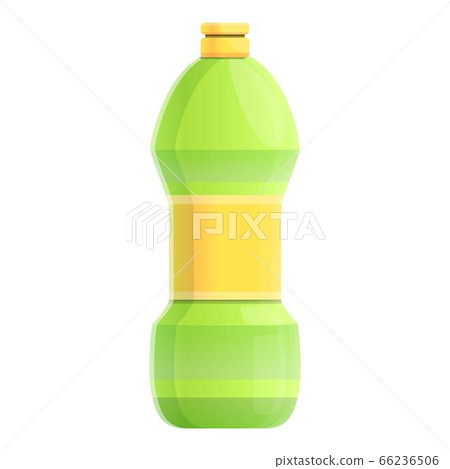 Cleaner green bottle icon, cartoon style 66236506