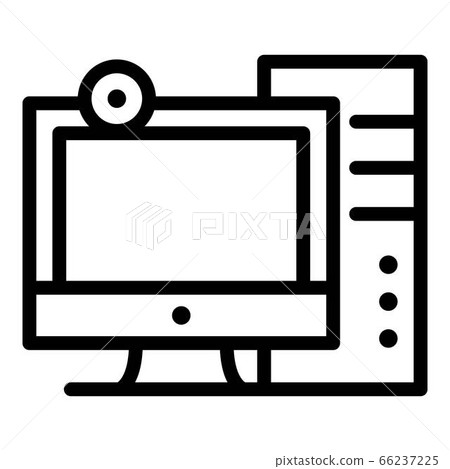 Personal computer icon, outline style Personal computer icon, outline style 66237225