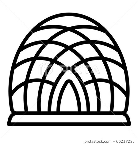 Geo dome icon, outline style 66237253