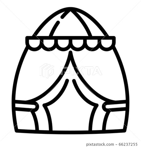 Egg tent icon, outline style 66237255