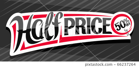 Vector banner for Half Price Sale 66237264