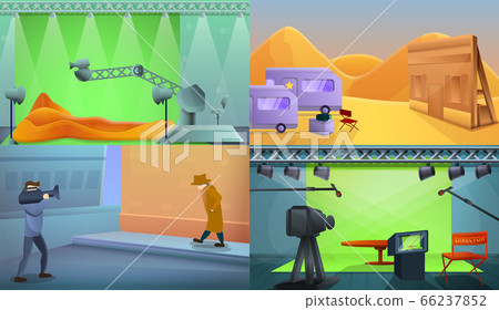 Film production banner set, cartoon style Film production banner set, cartoon style 66237852