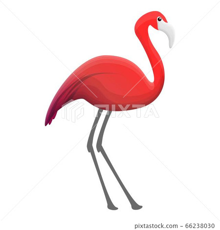 Flamingo icon, cartoon style 66238030