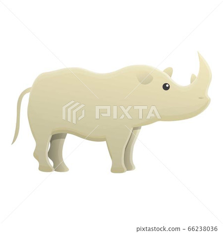 Rhino icon, cartoon style 66238036