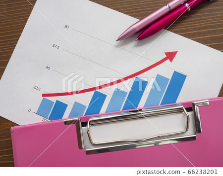 Business image · graph · binder · document · woman 66238201