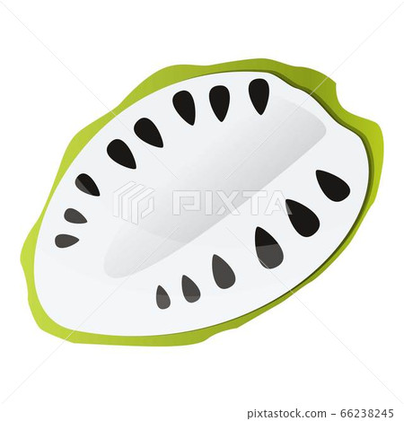 Tasty half soursop icon, cartoon style 66238245
