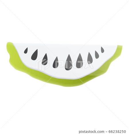 Slice soursop icon, cartoon style Slice soursop icon, cartoon style 66238250