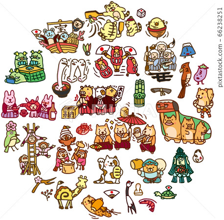 新年賀卡生肖人物素材 新年賀卡生肖人物素材 66238251