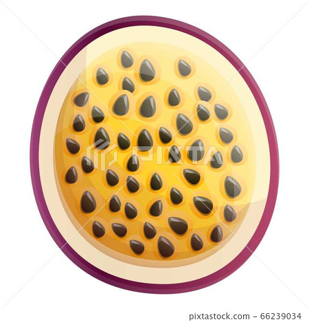 Tasty maracuja icon, cartoon style Tasty maracuja icon, cartoon style 66239034