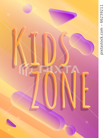 Kids zone playground concept banner, cartoon style 66239211