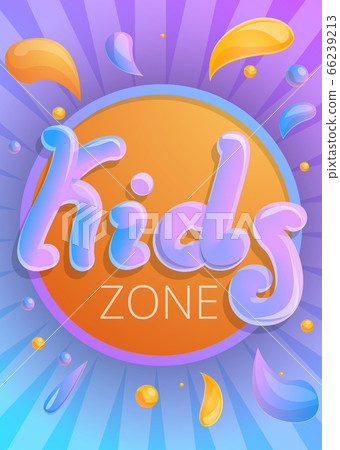 Kids zone concept banner, cartoon style Kids zone concept banner, cartoon style 66239213