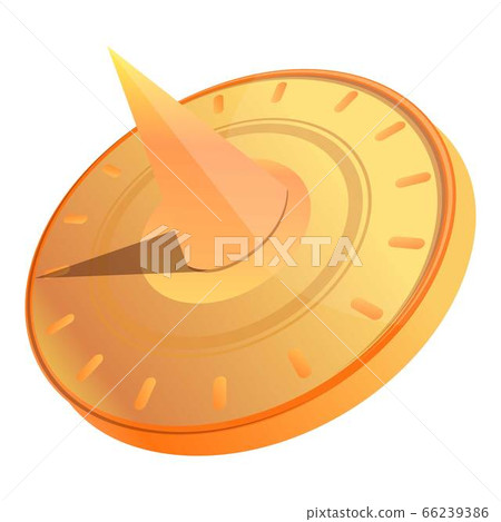 Old sundial icon, cartoon style Old sundial icon, cartoon style 66239386