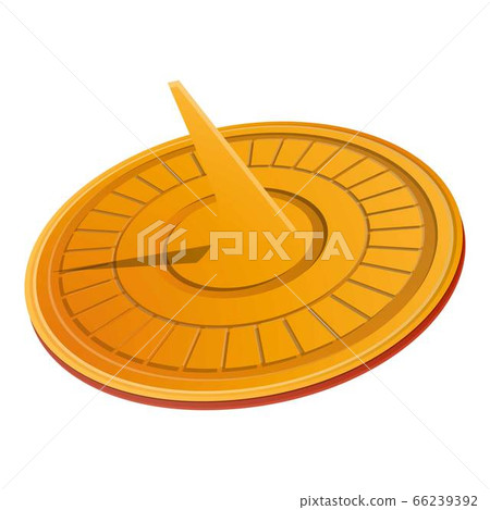 Solar sundial icon, cartoon style Solar sundial icon, cartoon style 66239392