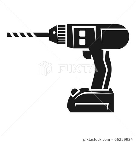 Hand drill icon, simple style Hand drill icon, simple style 66239924