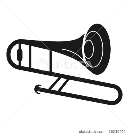 Trumpet instrument icon, simple style Trumpet instrument icon, simple style 66239931