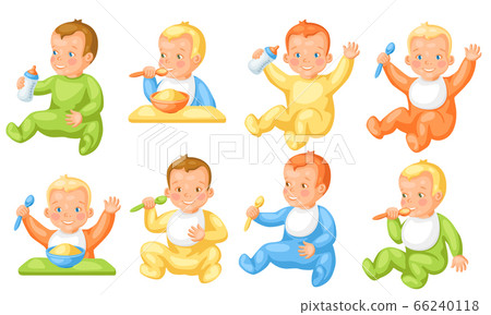 Set of cute little babies. Set of cute little babies. 66240118