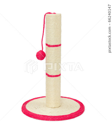 Cat scratching post isolated on white background Cat scratching post isolated on white background 66240147