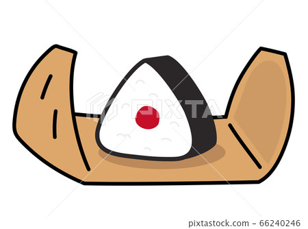 Rice ball wrapped in bamboo skin illustration 66240246