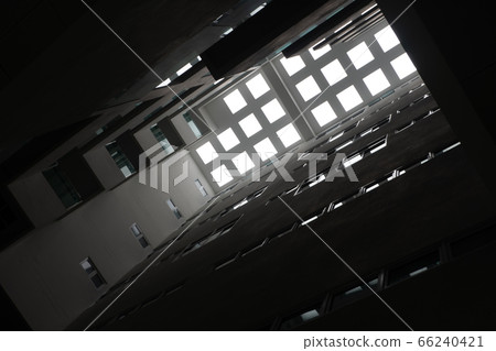 Looking up to the Daylight from the clerestory on clerestory on the top of the building Looking up to the Daylight from the clerestory on clerestory on the top of the building 66240421