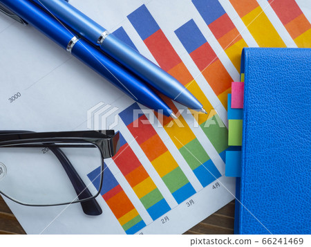 Business image · graph · notebook · glasses 66241469