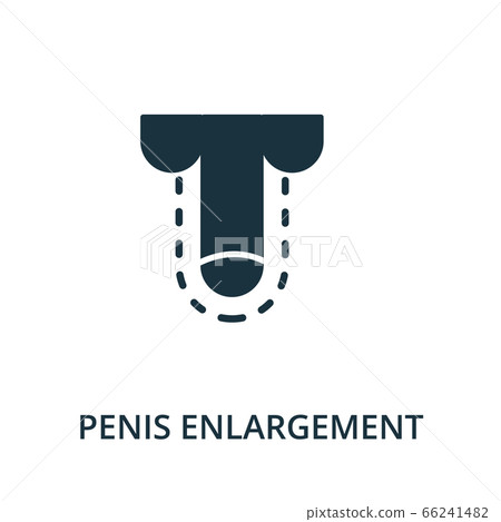 Penis Enlargement icon from plastic surgery Stock