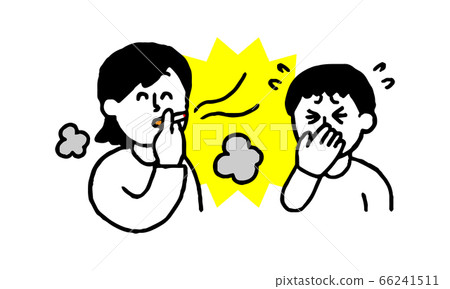 Plain clothes women who smoke cigarettes and plain clothes men who want to smoke (simple) Plain clothes women who smoke cigarettes and plain clothes men who want to smoke (simple) 66241511