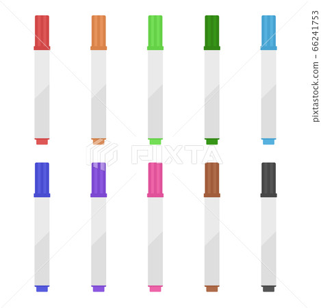 Illustration set of oily markers Illustration set of oily markers 66241753