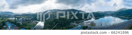 Panorama landscape Aerial view drone shot Panorama landscape Aerial view drone shot 66241896