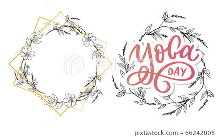 Lettering Yoga. Vector background International... - Stock Illustration  [66242008] - PIXTA