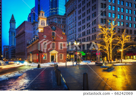 Boston old state house at night Boston old state house at night 66242069