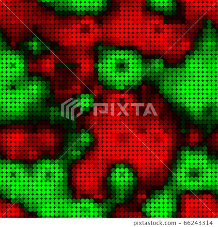 Seamless multicolor geometric glowing chaotic red and green circles pattern Seamless multicolor geometric glowing chaotic red and green circles pattern 66243314