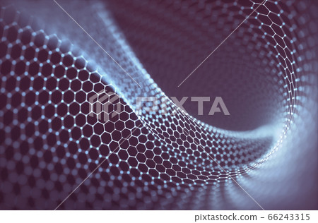 Abstract Hexagonal Graphene Connection Science 66243315