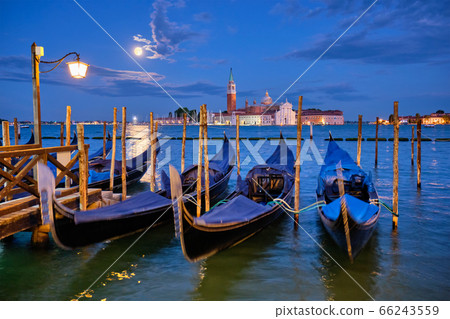 San Giorgio Maggiore Church with full moon. Venice, Italy 66243559