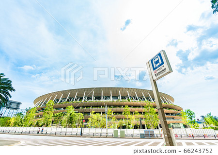 仙台ya門周邊的東京新國家體育場城市景觀 仙台ya門周邊的東京新國家體育場城市景觀 66243752