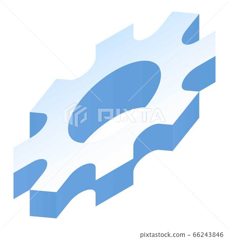 Gear icon, isometric style Gear icon, isometric style 66243846