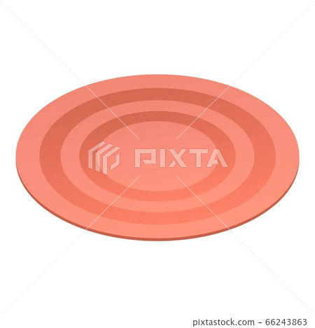 Round carpet icon, isometric style Round carpet icon, isometric style 66243863