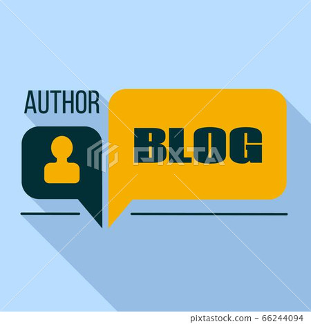 Author blog logo, flat style 66244094